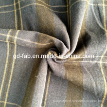 Linho / fio de algodão tecido tingido (QF13-0756)